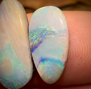 6.6cts - Australian Boulder Seam Opal Pair