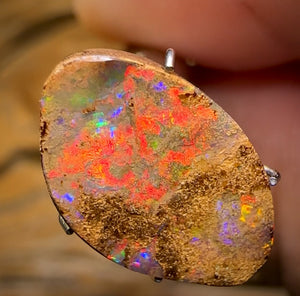 4.3cts - “Fire Rub”Queensland Boulder Opal from Yowah