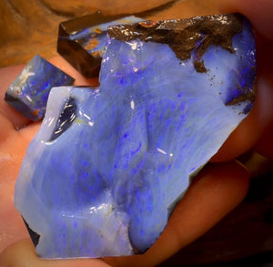 🔒 I’ve Got the Blues Collection 397.1cts - 4x Australian Boulder Seam Opal Rough Parcel