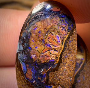 15.1cts - Tribal Queensland Boulder Opal Pair