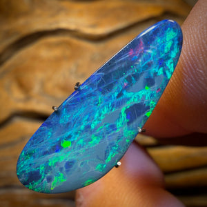 6.9cts - Awesome Aquatic Fire Large Australian Boulder Opal Doublet
