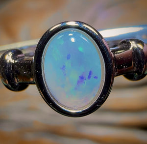 ⏳ Flash Auctions ⚡ 🔨 AUCTION 🔨 Sterling Silver - South Australian Crystal Opal Ring