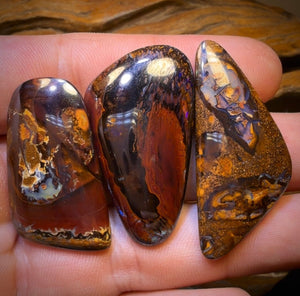 137.9cts - 3x Australian Tribal Boulder Opal’s. Wholesale Dealers Parcel $1/ct