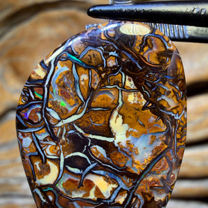 33.1cts - Great Tribal Solid Queensland Boulder Opal Pendant