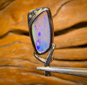 Sterling Silver - Solid South Australian Crystal Opal Pendant