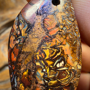 43 x 22mm - Drilled Tribal Queensland Boulder Opal Necklace