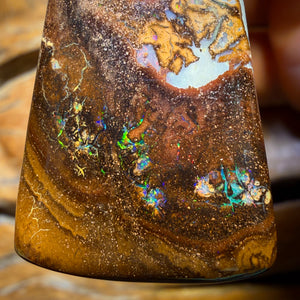 40 x 24mm - Drilled Tribal Queensland Boulder Opal Necklace