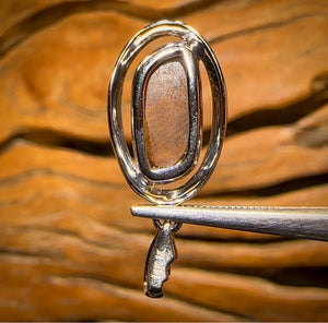 14k White Gold - Queensland Boulder Opal Doublet Pendant