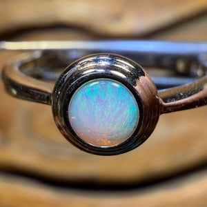 🔨 AUCTION 🔨 Sterling Silver - South Australian Crystal Opal Ring