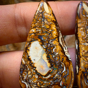 Bargain Card! 91.8cts - “Tribal Wonder” Queensland Boulder Opal Pair