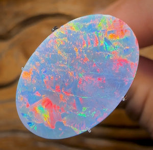 7.4cts - Large Lightning Ridge Black Opal Doublet - Opal Whisperers