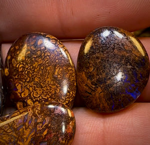 🔒89.1cts - 5x Loose Queensland Boulder Opals. Wholesale Bargain Parcel