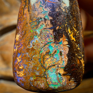 30 x 17mm - Drilled Tribal Queensland Boulder Opal Necklace