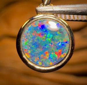 14k Gold - Queensland Boulder Opal Doublet Pendant