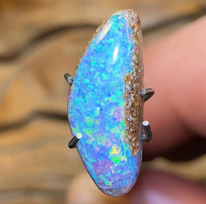 1.2cts - “Aquatic Dreams” Solid Australian Boulder Pipe Opal - Opal Whisperers