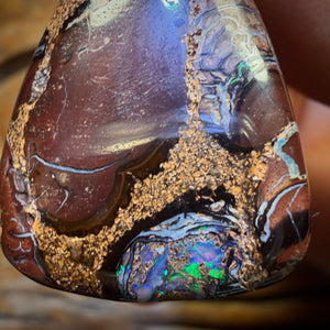 33 x 24mm - Drilled Tribal Queensland Boulder Opal Necklace