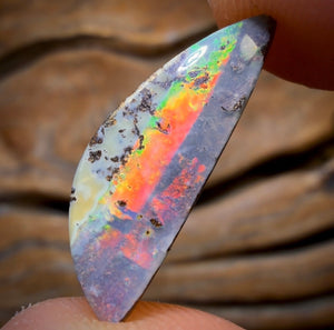 6.15cts - Queensland Boulder Seam Opal. Red Multicolours!