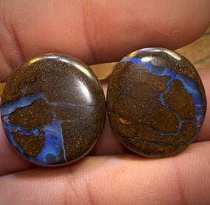 72.9cts - Australian Boulder Seam Opal Pair