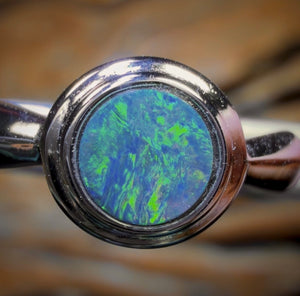 Auction Fall-Through = Your Gain! 🔥 Now More Than 50% Off RRP 🚨 Sterling Silver - Queensland Boulder Opal Doublet Ring