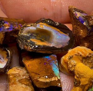 152.1cts - 15x Yowah Nut Rough Opal Parcel. Australian Boulder Opal BARGAIN