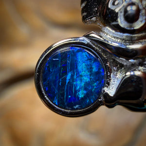 Sterling Silver - Australian Boulder Opal Doublet Pendant