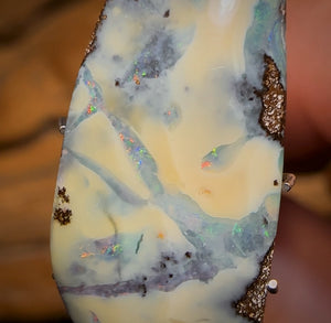 12.1cts - “Fractured Glacier”Queensland Boulder Seam Opal