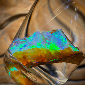 15cts - Vial of Rare Yowah Fossil Opal Golden Green Crystal Rough Specimen