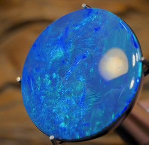 5cts - Large Lightning Ridge Black Opal Doublet - Opal Whisperers