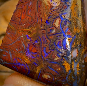 Wildcard Rough! 127.9cts - Tribal Yowah Nut Opal Rough Piece. Australian Opal