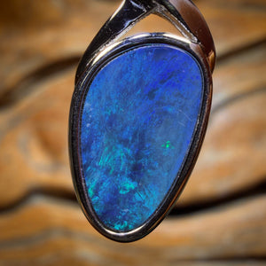 🔨 AUCTION 🔨 Sterling Silver - Queensland Boulder Opal Doublet Pendant