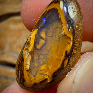 35.6cts - Yowah Nut Crystal Super Rare Suspended Centre Opal. Australian Boulder Opal