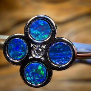 Sterling Silver - Queensland Boulder Opal Doublet Ring