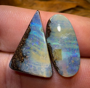19.4cts - Australian Boulder Opal Pair - Opal Whisperers