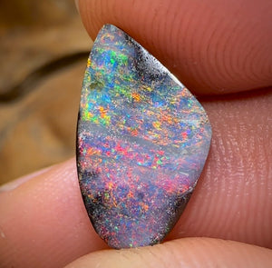 3.8cts - “Red Fire Sunset” Australian Boulder Opal from Winton - Opal Whisperers