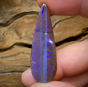 30.9cts - Bargain Solid Boulder Opal. Deep Purple - Opal Whisperers
