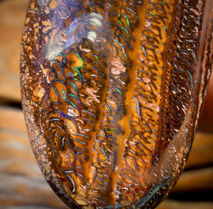 38 x 21mm - Drilled Tribal Queensland Boulder Opal Necklace