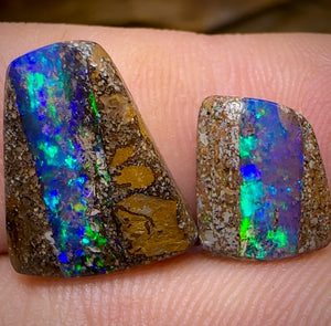 6.2cts - Boulder Pipe Crystal Opal Pair. Heritage Collection - Opal Whisperers