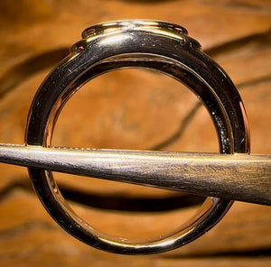 Sterling Silver - UNISEX Queensland Boulder Opal Doublet Ring Solid Style with Red