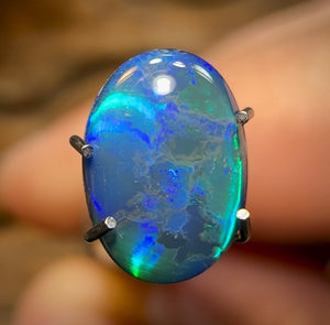 1.05cts - Lightning Ridge Black Opal Doublet - Opal Whisperers