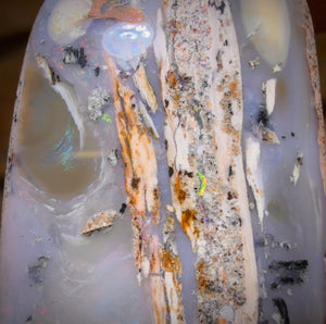 29.2cts - Solid Australian Boulder Pipe Opal Cool Picture Stone