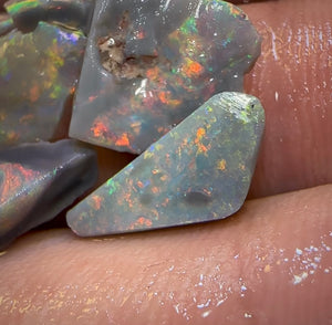 13.4cts - 8x Lightning Ridge Dark Opal Rough Parcel - Opal Whisperers