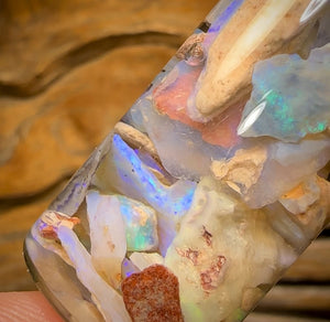 63.5cts - Rare Mintabie Rough Opal Vial. South Australian Opal