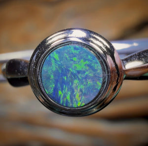 Auction Fall-Through = Your Gain! 🔥 Now More Than 50% Off RRP 🚨 Sterling Silver - Queensland Boulder Opal Doublet Ring