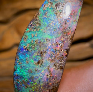 16.3cts - Queensland Boulder Seam Opal. Australian Opal. Awesome Shape - Opal Whisperers