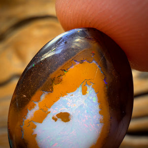 24.5cts - Rare Yowah Nut Crystal Centre Opal. Australian Boulder Opal