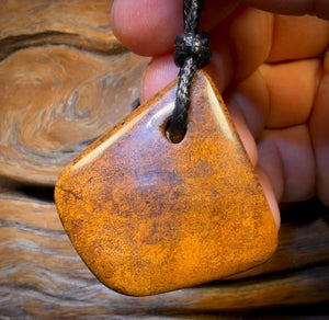 48-Hour VIP Crazy Offer 40 x 39mm - Drilled Boulder Opal Pendant w/ Eco Friendly Vegan Cord