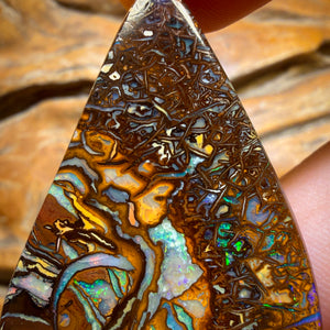 123.3cts - Huge Top Tribal Artistic Queensland Boulder Opal from Yowah
