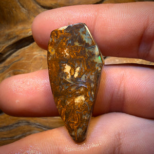 44.1cts - Vegetation Fossil Replacement Boulder Opal Rub