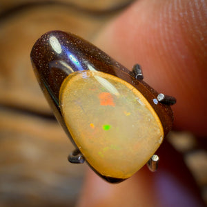 TGIF 3.1cts - Yowah Nut Partial Crystal Centre Opal. Australian Boulder Opal