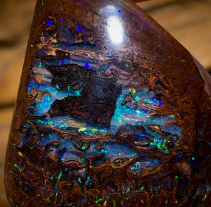 31.1cts - “Electric Yurt” Queensland Boulder Opal Specimen. Double Sided